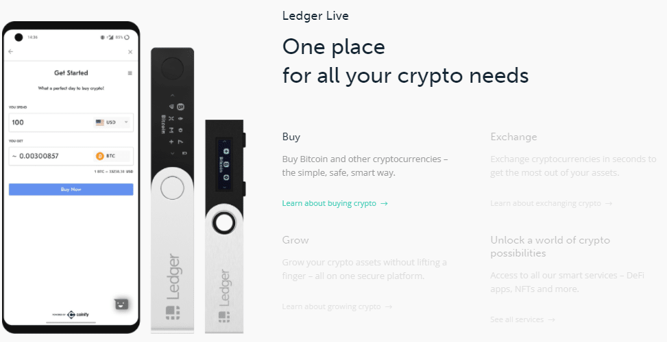 Ledger Live: one place for all your crypto needs