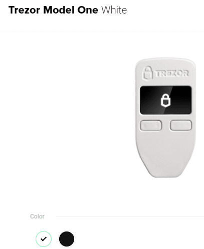 Trezor  Model One in white