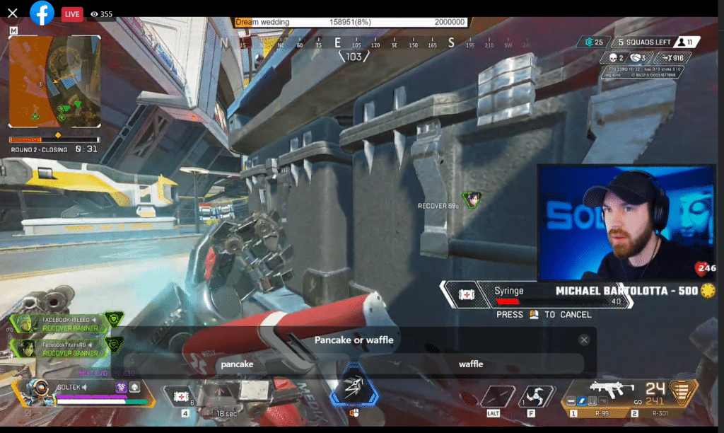 Apex Legends Live Streaming in Facebook