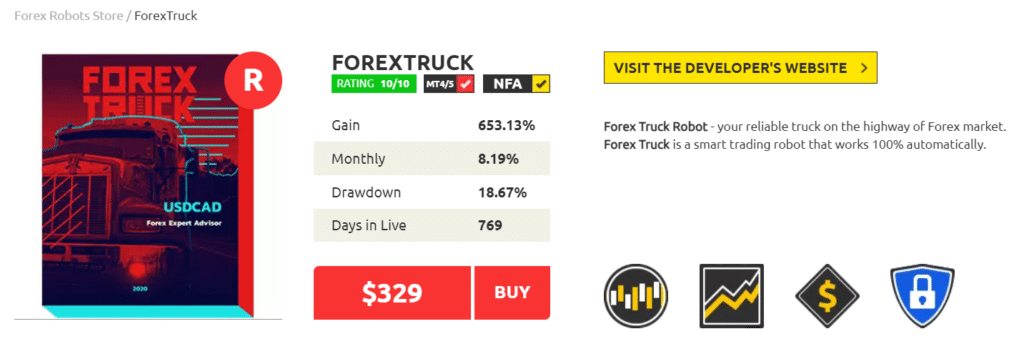 Forex Truck pricing details on Forex Store
