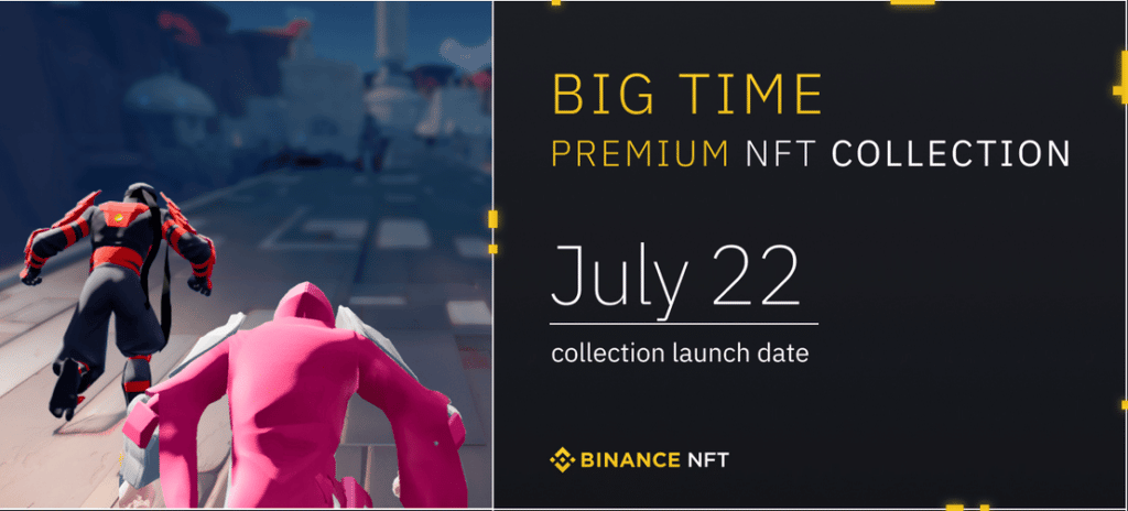 Big Time NFT launch date on Binance